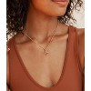 Double Cross Pendant Necklace for Women, Dainty 14K Gold Plated Choker - 3 of 4