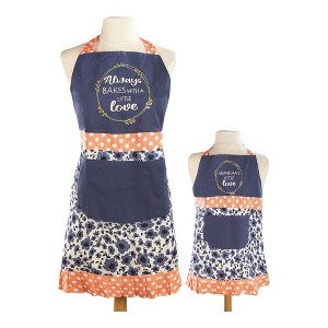 Cotton Apron Set 2 Pieces – Baking with Love Theme by Manual Woodworkers and Weavers - 1 of 3