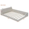 Luxystar Queen Size PU Leather Upholstered Platform Bed with 2 Reading Lights - 2 of 4