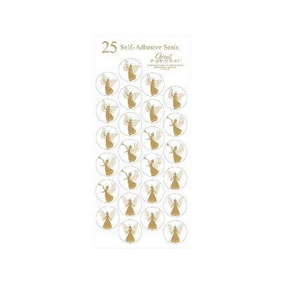 Great Papers Angelic Holiday Seal Gold 25/Pack (2023054)