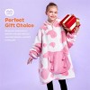 Joyfy Wearable Blanket Hoodie for Kids Adults, Christmas Oversized Flannel Fleece Sweatshirt Blanket, Cozy Blanket Birthday Gift for Family Girls Boys - 2 of 4
