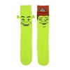 Shrek Fiona & Shrek Faces With 3D Ears Men's Green Casual Crew Socks - 2 of 4