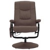 vidaXL Massage Recliner Brown Polyester Standard Swivel - 4 of 4