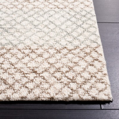 Ivory Hand-Tufted Wool Rectangular Area Rug 5' x 8'