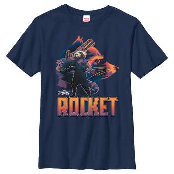 Boy's Marvel Avengers: Infinity War Rocket Raccoon Portrait T-Shirt