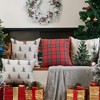 Christmas Pillow Covers 18x18 inch Set of 2 Winter Blue Christmas Tree Decorative White Throw Pillow Covers - 2 of 4