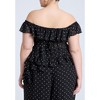 ELOQUII Women's Plus Size Layered Flounce Top - 3 of 4