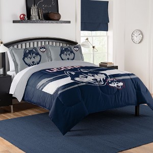 Sweet Home Collection NCAA Uconn Huskies Comforter & Pillow Sham Set - 1 of 3