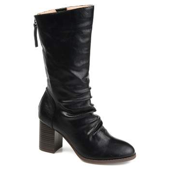 Journee Collection Womens Sequoia Stacked Heel Mid Calf Boots