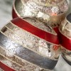 4"H Sullivans Christmas Striped Silver Ball Ornaments Set of 3  Multicolor - 2 of 2
