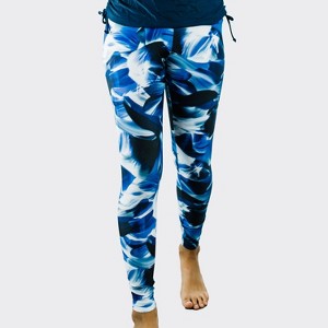Calypsa Women's Plus Size Chlorine Resistant Long Swim Leggings - 1 of 3