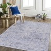 Boersma 5x8 Washable Area Rug, Soft Blue and Cream Low-Pile Rug for Living Room Bedroom, Non-Slip, Machine Washable Carpet for Home Decor - 4 of 4