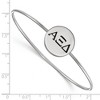 Black Bow Jewelry Sterling Silver Alpha Xi Delta Greek Life Bangle Bracelet 8 Inch - 2 of 3
