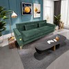 NicBex Modern 3-Seat Luxury Sofa Couch with Pillows & Gold Accents,Plush Velvet Upholstered Lounge Settee Sofa for Living Room,Bedroom - 4 of 4