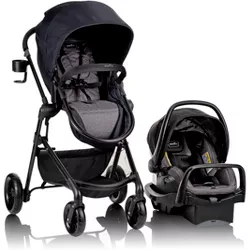 Evenflo Pivot Modular Travel System with Stroller & SafeMax Infant Car Seat - Casual Gray