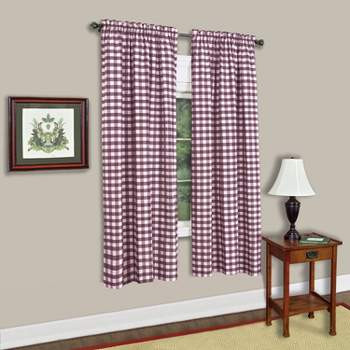 Buffalo Check Gingham Kitchen Window Curtains Single Panel by Sweet Home Collection™