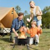 Tangkula 24.5 Inch Portable Propane Fire Pit w/Carry Strap Lid Folding Legs for Camping - 4 of 4