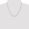 Black Bow Jewelry 1.3mm 14k White Gold Diamond Cut Singapore Chain Necklace - 2 of 4