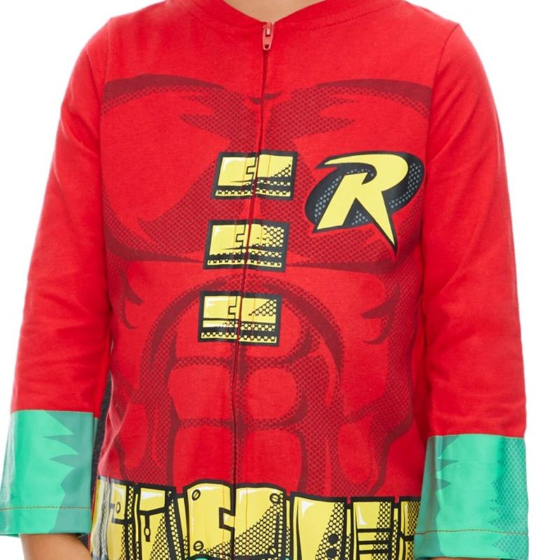 Warner Bros. Robin Zip Up Cosplay Costume Coverall and Cape Toddler, 2 of 9