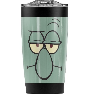 Spongebob Squidward Angry Face Steel Tumbler 20oz Coffee Travel Mug