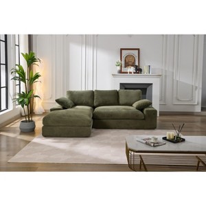 NicBex Couches for Living Room 98.4" Modular Sectional Sofa L-Shaped Couch Modern Minimalist Upholstered Sofa Bed Sleeper - 1 of 1
