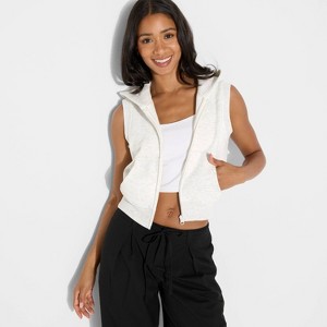 Women's Zip-Up Fleece Vest - Wild Fable™ - 1 of 3