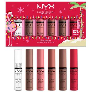 NYX Professional Makeup Butter Lip Gloss Vault Cosmetic Holiday Gift Set - 1.62 fl oz/6pc