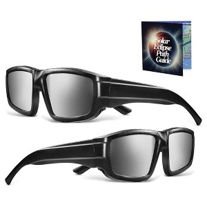 Solar Eclipse Glasses 2 Pack CE and ISO Certified Safe Shades for Direct Sun Viewing - Solar Filters Glasses - NASA Approved 2024 - MedicalKingUsa - 1 of 4