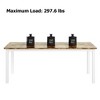 71 Inch Industrial Dining Table, Large Wooden Computer Desk, Industrial Kitchen Table with Metal Legs, for Dining Room, Living Room - 3 of 4