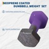 PVC Coated Dumbbell Set, Non-Slip + Non-Roll, Neoprene Dumbbell Set- for Weightlifting & Bench Press & Squats & Curls, for Home Gym - 2 of 4