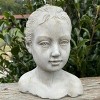 Slickblue Hand Cast Concrete Figurine, Young Girl Statue, Indoor/Outdoor Decor, Natural Finish, 6.3"x5.5"x7.9" - 3 of 4