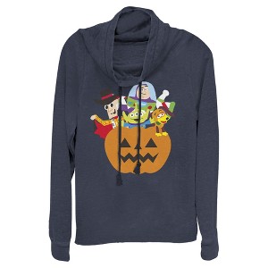 Juniors Womens Toy Story Halloween Toy Treats Cowl Neck Sweatshirt - 1 of 4