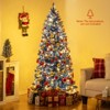 Tangkula Pre-Lit Artificial Christmas Tree Blue Hinged Xmas Tree w/ Frosted PVC Branch Tips - 3 of 4