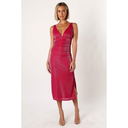 Lipa Colourblock Midi Slip Dress - Pink/Red - Petal & Pup USA