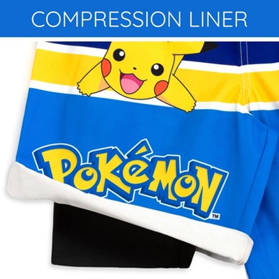Pokemon Little Boys Compression UPF 50+ Swim Trunks Bathing Suit Blue 7-8 — фото 2