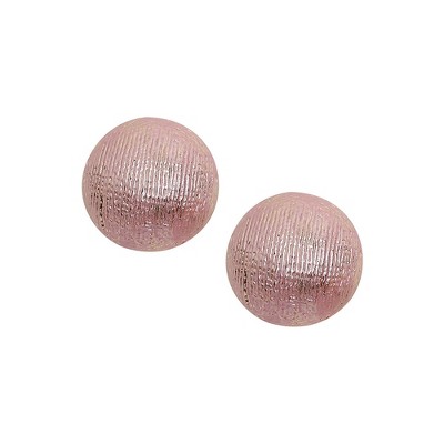 SOHI Women's Blush Pink Ribbed Stud Earrings