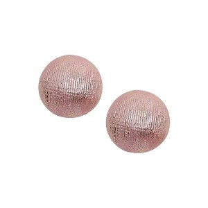 SOHI Women's Blush Pink Ribbed Stud Earrings - 1 of 4