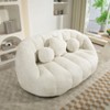 PAGED Modern Chenille Bean Bag Chair with High Back, Loveseat Sofa for Adults and Kids, Comfy Chair for Living Room, Bedroom - 2 of 4