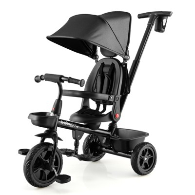 Infans 4-in-1 Toddler Tricycle Reversible Baby Trike W/ Height Adjustable Push Handle