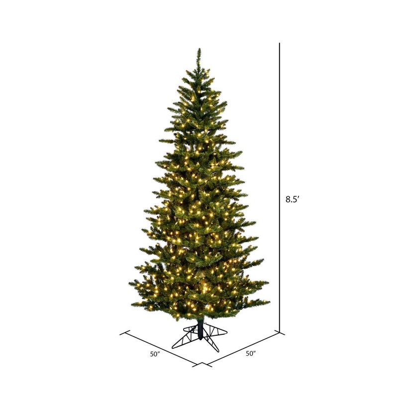 Vickerman Natural Fraser Fir Slim Artificial Christmas Tree, 3 of 6