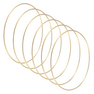 Unique Bargains Metal Electroplated Durable Multipurpose Craft Hoop 6 Pcs - 1 of 4