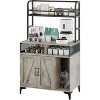 Acekool 55" Hidden Cat Litter Box Furniture - Storage Shelf & Scratching Pad for 2 Cats - 2 of 4