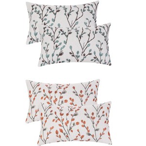 Unique Bargains Floral Pattern Decoration Pillow Cases for All Seasons 4 Pcs - 1 of 4