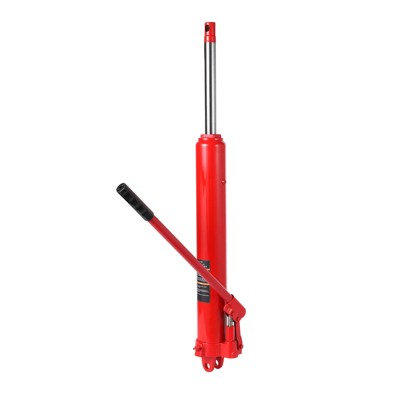 8 Ton Air/Hydraulic Long Ram Jack, Engine Hoist Cylinder with Air Pump & Clevis Base, Long Ram Jack for Engine Hoists, Garage Cranes, Farm, Mechanical