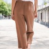 Amaryllis Women's Cropped Drawstring Pants Relaxed Fit High-Waisted Casual Lightweight - 2 of 4