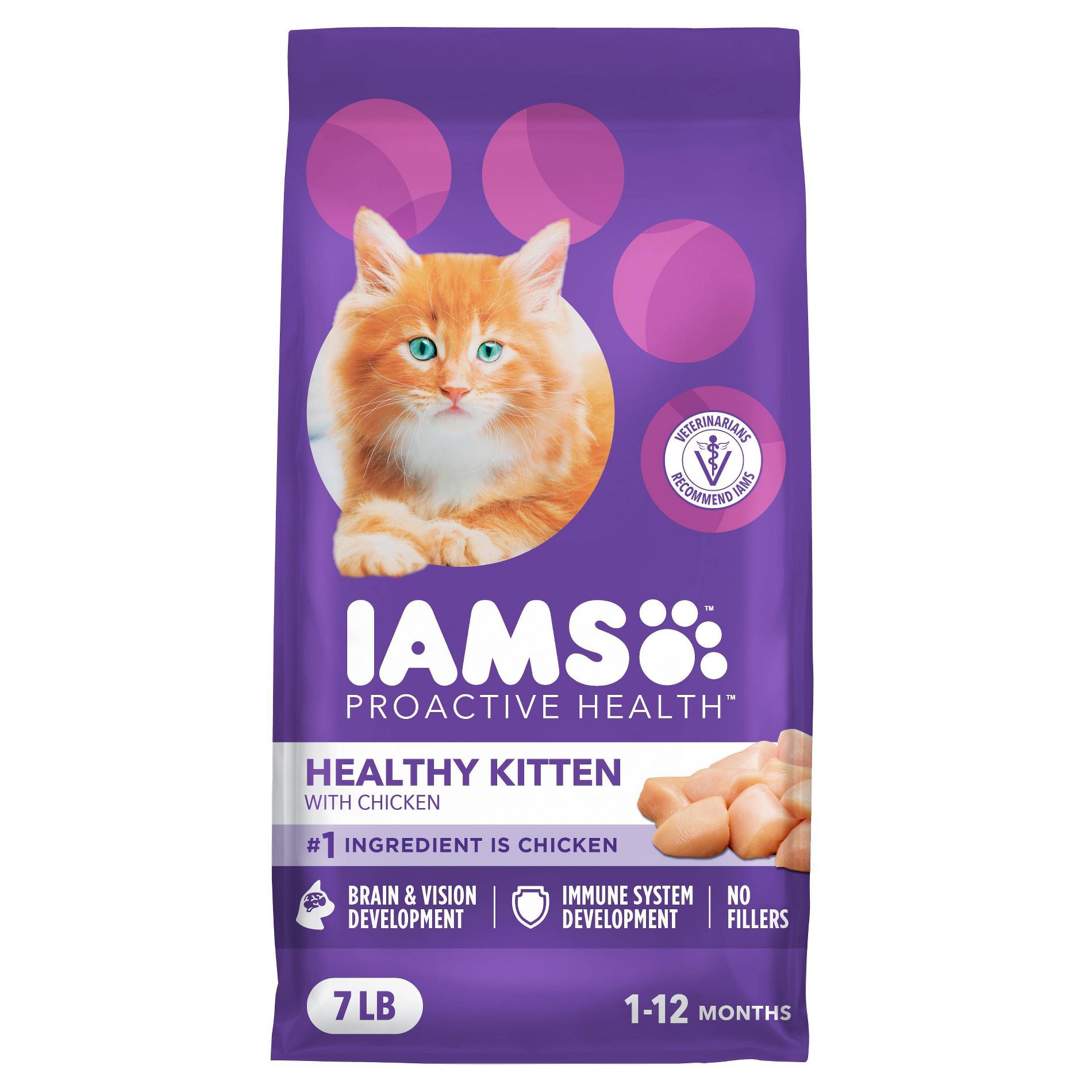 IAMS Proactive Health with Chicken Kitten Premium Dry Cat Food - 7lbs