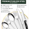 Aoibox 49-Piece Stainless Steel Flatware Set with Organizer, Mirror Polished Cutlery Set Service for 8, Includes Steak Knives, Spoons, Forks & Tray - 3 of 4