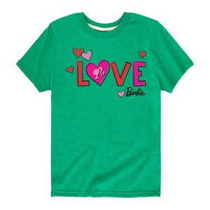 Boys' - Barbie - Patterned Love Short Sleeve Graphic T-Shirt - 1 of 4