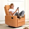 FONTOI Swivel Recliner Chair, Glider Nursery Chair for Living Room with Extra Large Footrest, High Back, Brown, 62.9"*40.1"*327.9" - 2 of 4