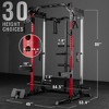 ER KANG Power Cage, 2000LB Squat Rack, Dual Pulley Cable Crossover System, Multi-function Free Weight Home Gym Workout Machine with Attachments - image 3 of 4